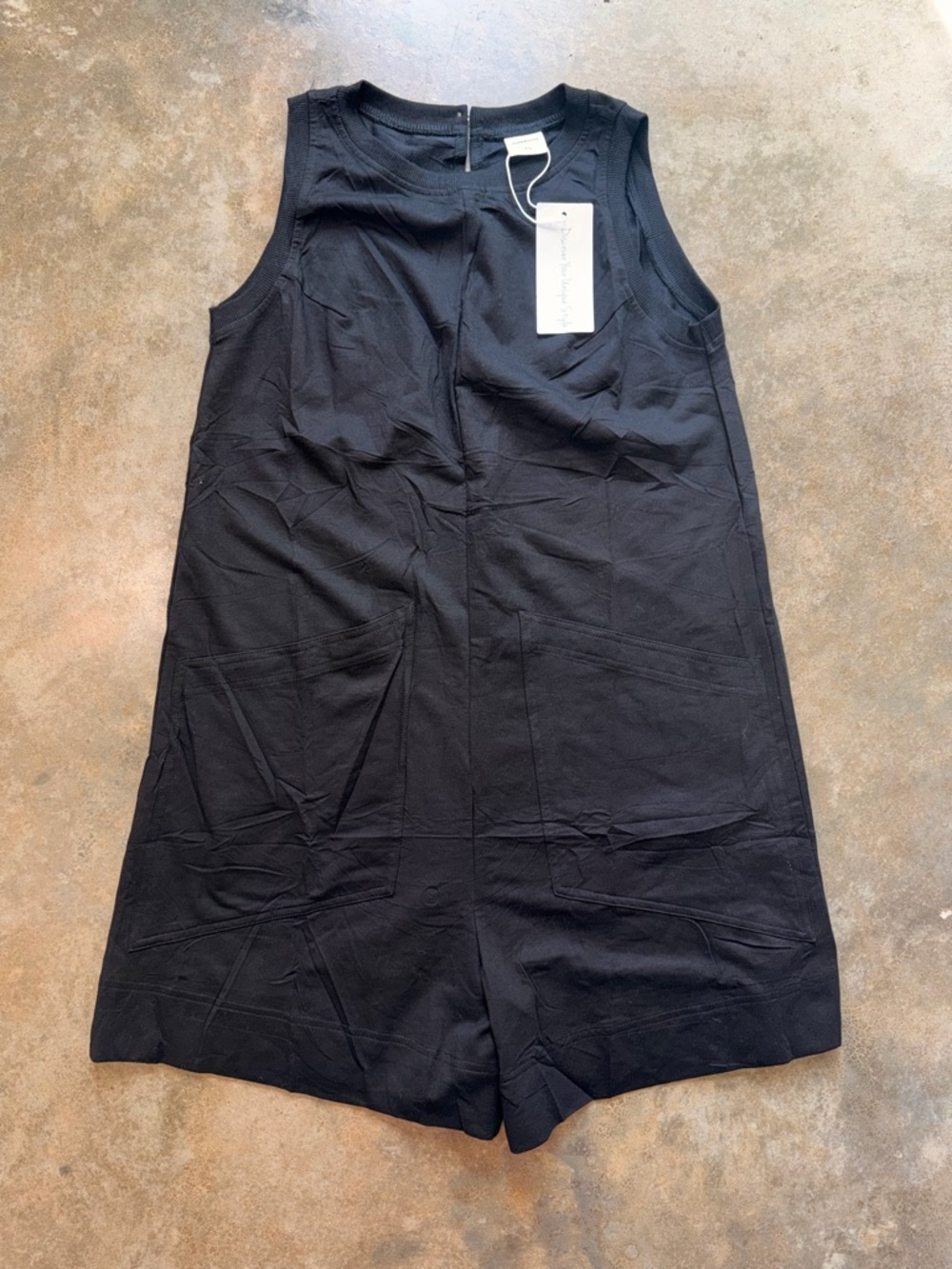 NWT - Casual Black Romper with Front Pockets - Size S